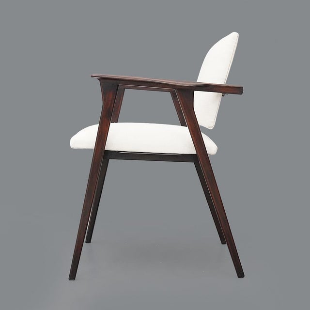 Wood Vintage Lounge Chairs with Wooden Armrests, 1950s, Set of 2 For Sale - Image 7 of 15