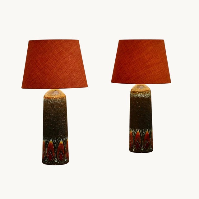 Large Vintage Swedish Ceramic Lamps from Tilgmans Company, 1960s, Set of 2 For Sale - Image 6 of 6