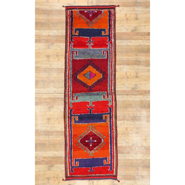 Vintage Orange Kurdish Rug Runner - 03'08 X 12'00 For Sale - Image 9 of 9