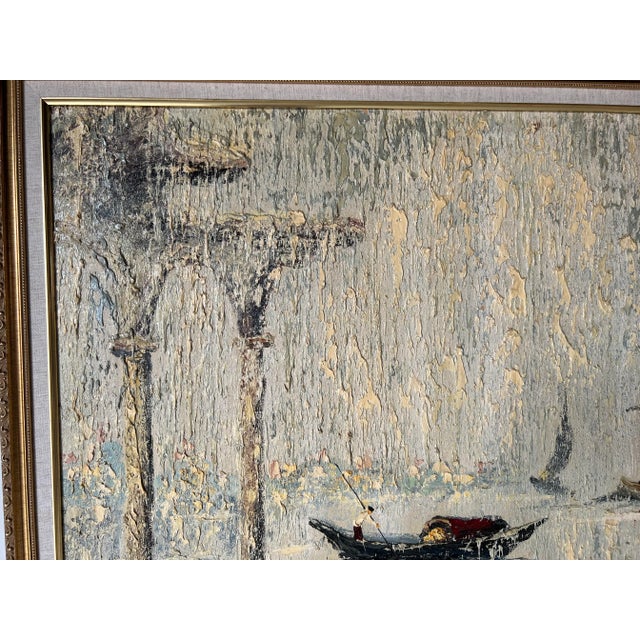 Elmo Gideon Heavy Impasto Impressionist Nautical Oil Painting For Sale - Image 10 of 12