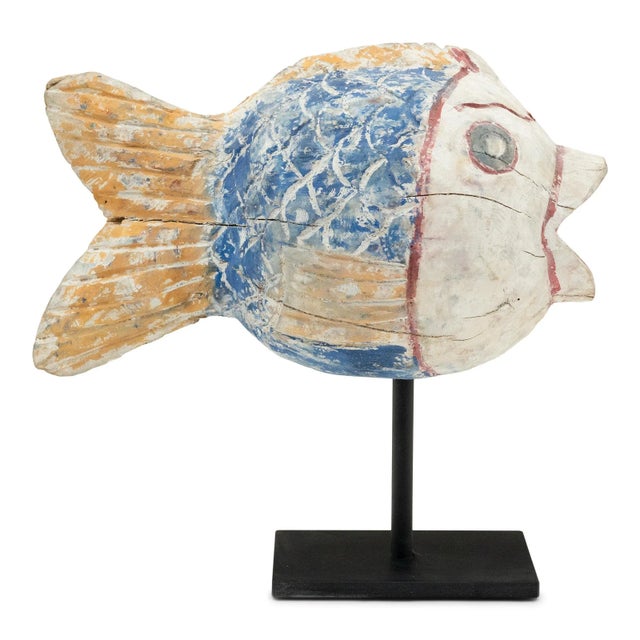 Chinese Chinese Polychrome Harmony Fish, c. 1900 For Sale - Image 3 of 4