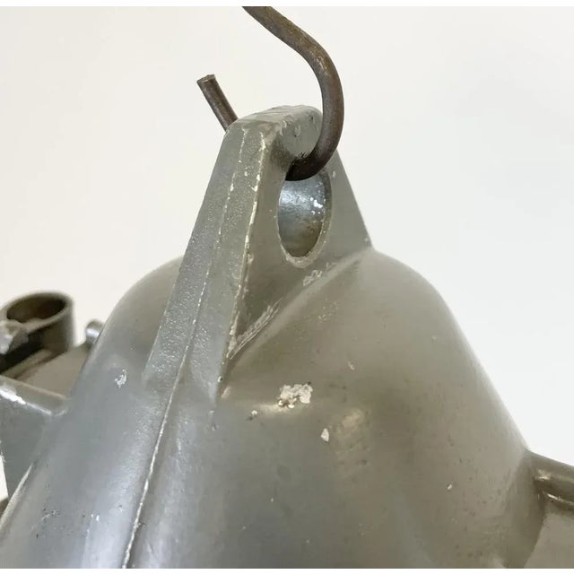 Dark Grey Industrial Cast Aluminium Explosion Proof Lamp from Elektrosvit, 1960s For Sale - Image 10 of 16