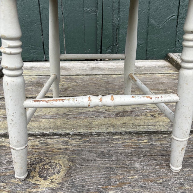 White Painted Plank Seat Grange Chairs From Maine -Set of 10 For Sale - Image 8 of 13