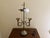 Mid 20th Century English Country Brass Horn Bouillotte Lamp With Black Tole Shade For Sale - Image 13 of 13