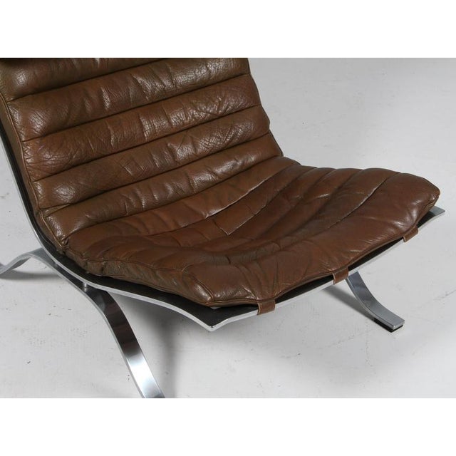 Vintage Ari Lounge Chair in Patinated Leather by Arne Norell, 1970s For Sale - Image 6 of 9