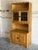 Vintage Oak High Cabinet With Glass Door Hutch Display Storage Unit 1970s For Sale In Los Angeles - Image 6 of 10