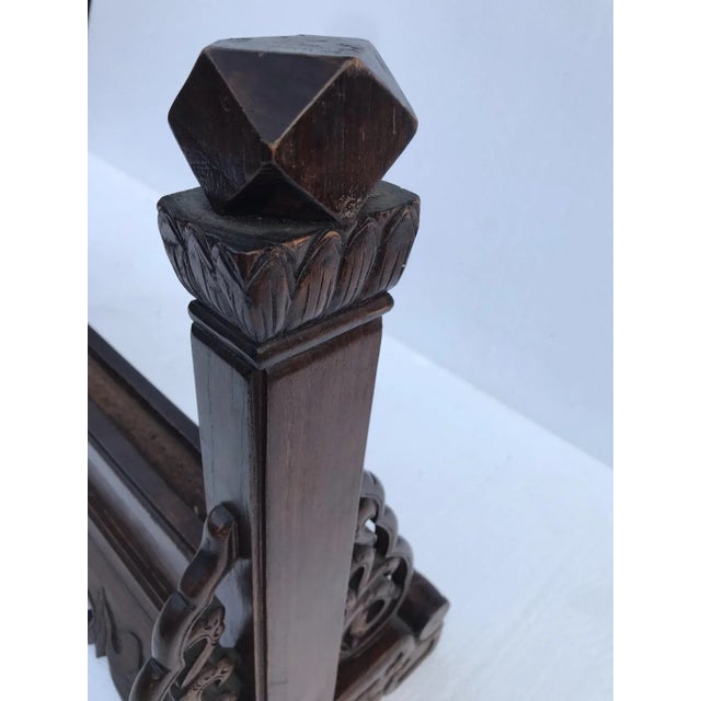 Large Antique Mid 19th Century Wood Stand for a Screen or Painting For Sale - Image 9 of 13