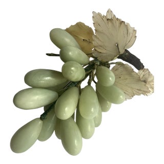 1950's Italian Light Green Marble Bunch of Grapes For Sale