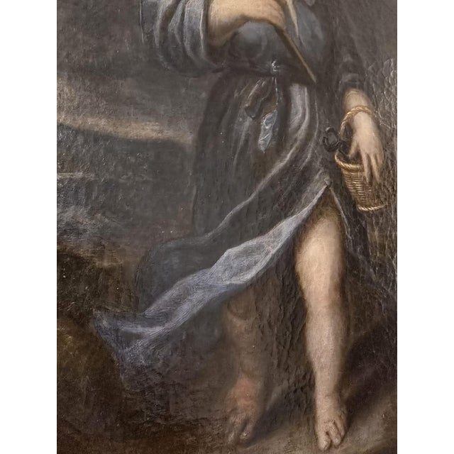 Paint Flemish School Artist, Holy Child Jesus of the Passion, 17th century, Oil Painting on Canvas For Sale - Image 7 of 11