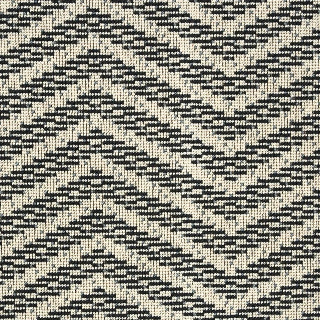 Contemporary Sample - Schumacher x Stephanie Seal Brown Sparre Epingle Fabric in Ivory For Sale - Image 3 of 4