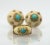 1960s 1960s Buccellati 18k Brushed Yellow Gold & Turquoise Ring Size 7 For Sale - Image 5 of 8