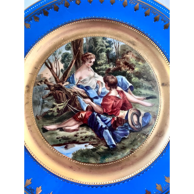 Pair of 19th-C. Royal Vienna Style 10.5" Cobalt & Gilt Cabinet Plates - Signed Berg & K. Rädler For Sale - Image 11 of 14