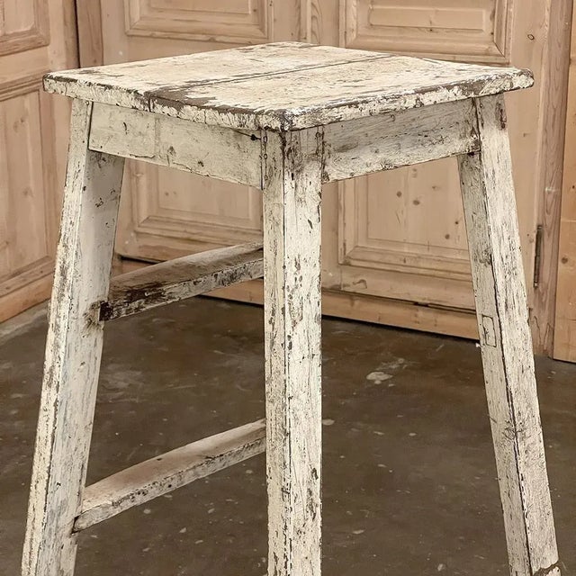 Antique Swedish Rustic Painted Sculptor's Pedestal For Sale - Image 9 of 13