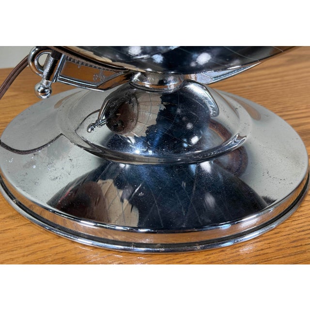 Vintage 1950's Replogle Black Starlight Illuminated World Glass Globe For Sale - Image 9 of 14