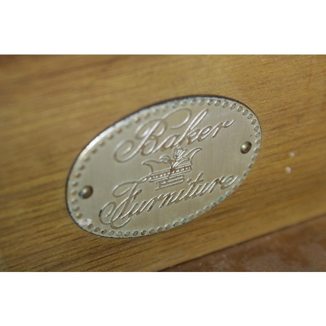 Baker Walnut French Empire Style Lamp Table For Sale - Image 14 of 14