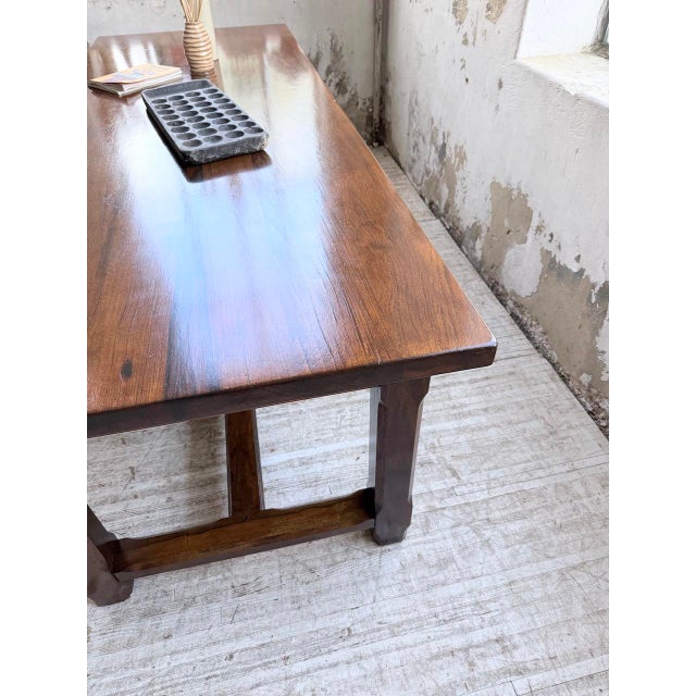 Vintage Farmhouse Table in Walnut, 1950s For Sale - Image 13 of 18