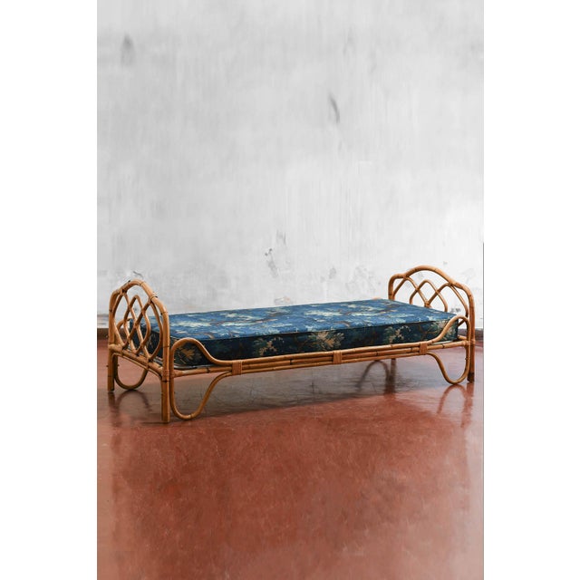 Wood Daybed in Wicker, 1970s For Sale - Image 7 of 7
