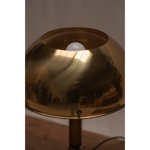 Metal Vintage German Brass Table Lamp by Florian Schulz, 1970s For Sale - Image 7 of 10