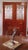 Neoclassical Neoclassical Pair of Mahogany Raised Panel Leaded Glass Doors-Pivot Hinge Swinging Both Ways For Sale - Image 3 of 6