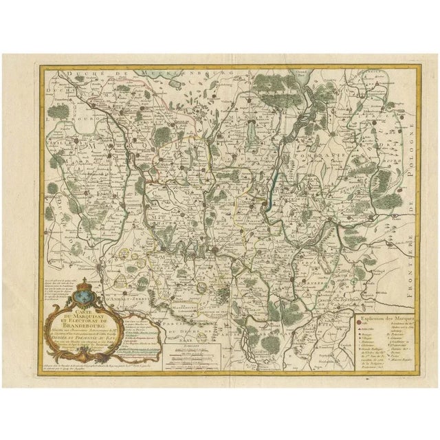 Map of the Margraviate and Electorate of Brandenburg by De Beaurain, 1750 For Sale - Image 10 of 10