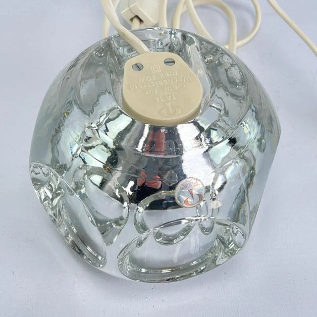 Glass Ice Cube Desk Lamp from Peill & Putzler, 1970s For Sale - Image 3 of 8