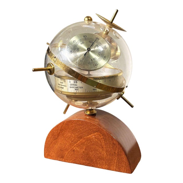 Rare, freestanding weather station in the Sputnik design from the 1960s. The weather station measures temperature,...