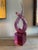 Raspberry Pink 1980's Italian Murano Sculpture Signed by Renato Anatrà 'Love Knot' For Sale - Image 8 of 9