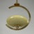 Metal Art Deco Brass & Opaline Glass Pendant, Sweden, 1940s For Sale - Image 7 of 14
