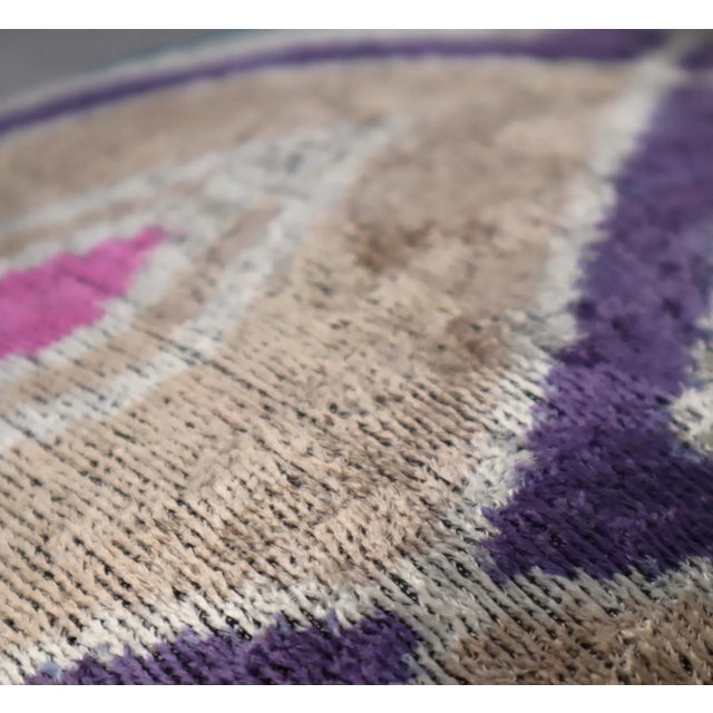 Beige Contemporary Earth Tone Handmade Silk Throw Pillow With Down Insert For Sale - Image 8 of 8