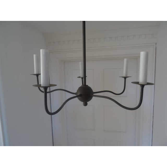 1940s Vintage New England Style Chandelier For Sale - Image 5 of 8