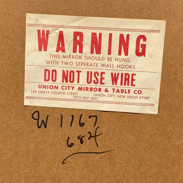 Union City Mirror Co. Floral Etched Octagonal Wall Mirror For Sale - Image 12 of 13