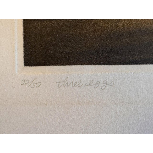 Three Eggs (1986) — Mezzotint Etching by Ira Quercia For Sale - Image 4 of 5