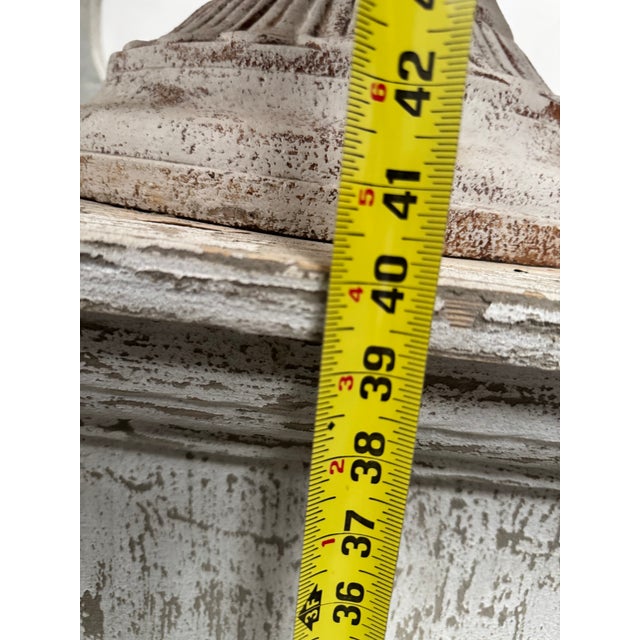 Late 20th Century Iron Urn With Wooden Pedestal For Sale - Image 18 of 18