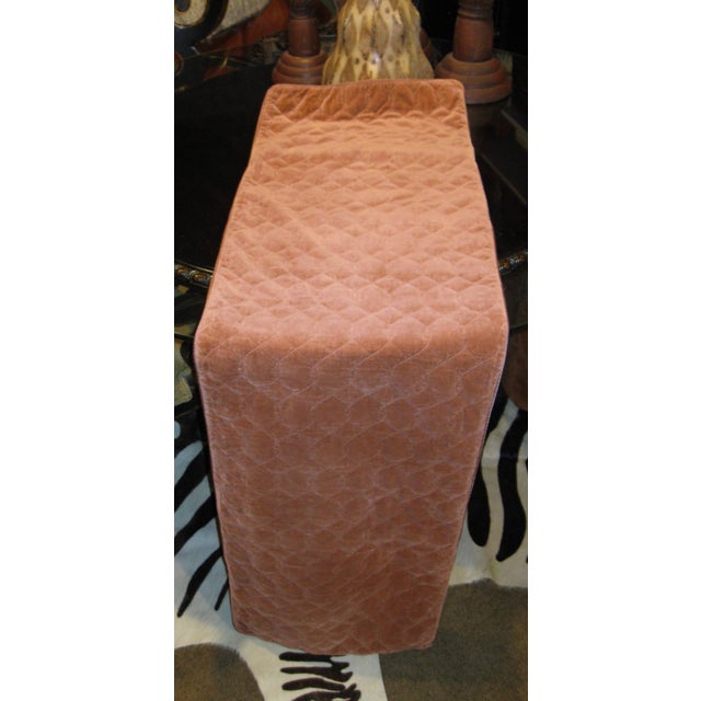 Shabby Chic 2000s Bella Notte Rouge Velvet Quilted Pillow Cover For Sale - Image 3 of 13