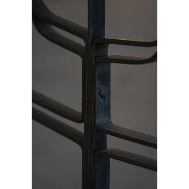 Vintage Scandinavian Brutalist Wrought Iron and Metal Candleholder, 1940s For Sale - Image 11 of 18