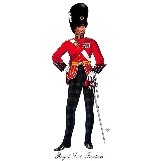 Suitable for framing Print Sz: 12 3/4"H x 9 3/4"W The Royal Scots Fusiliers was a line infantry regiment of the British...