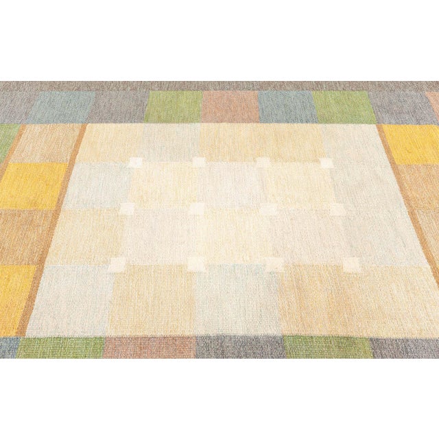 Doris Leslie Blau Vintage Swedish Flat Woven by Ulla Parkdal For Sale - Image 4 of 10