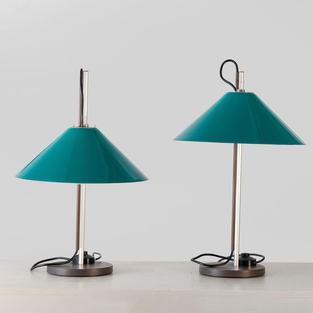 Aggregato Lamps Mod. Green Tabletop by Enzo Mari for Artemide, 1974, Set of 2 For Sale - Image 12 of 12