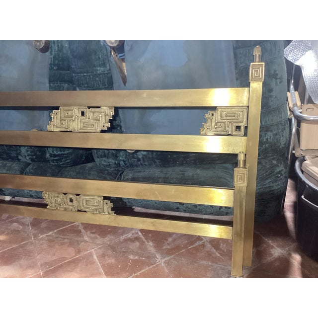 Metal Bronze and Brass Double Bed attributed to Frigerio Desio, Italy, 1970s For Sale - Image 7 of 14