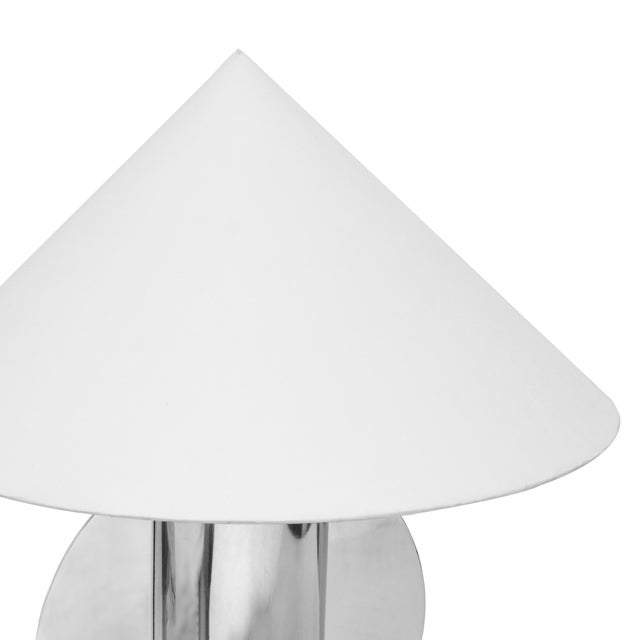 Geo Semi-Circled Chrome Table Lamp For Sale - Image 4 of 6