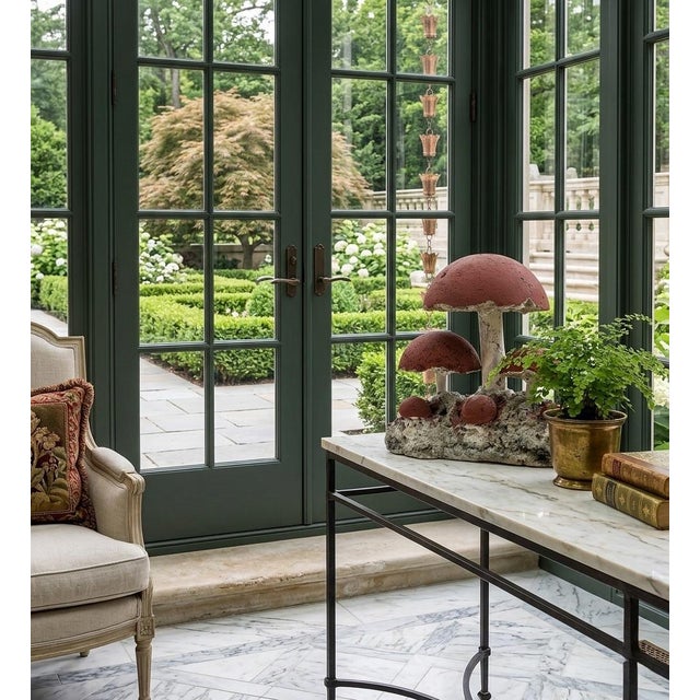 Vintage Brutalist Style Cast Stone Mushroom Garden Sculpture For Sale In West Palm - Image 6 of 9