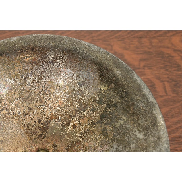 Roycroft Arts & Crafts Silver Finished Copper Footed Centerpiece Bowl or Fruit Bowl For Sale In South Bend - Image 6 of 12