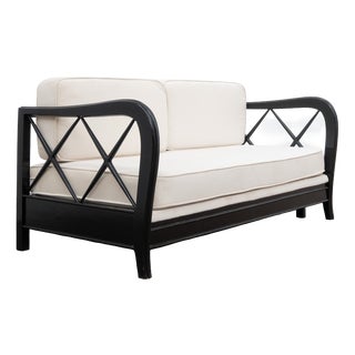 Modular Sofa in Velvet and Wood by Paolo Buffa, 1950s For Sale