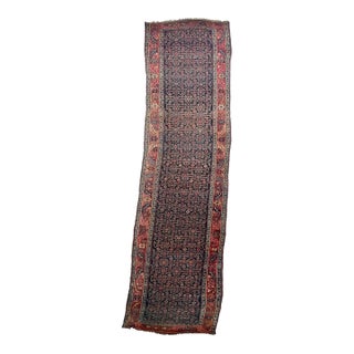 Antique Halvai Bidjar with Growing Vine Border Rug 4 x 20.3 For Sale