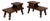 Late 20th Century Rustic Primitive Two-Tier End Tables — Pair — Refinished in Old Chapel Satin Walnut For Sale