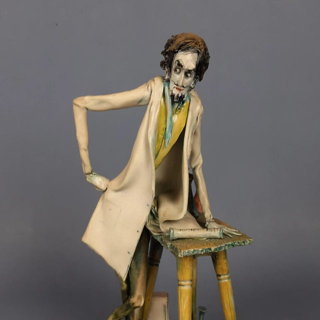 Ceramic Vintage Ceramic Sculpture of the Wren Scientist by Toni Moretto, 1950s For Sale - Image 7 of 14