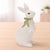 Modern Rabbit Figurine with Bow (Set of 2) For Sale - Image 3 of 4