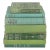 Curated 1960s Green Books With Linen Covers Set of 7 For Sale