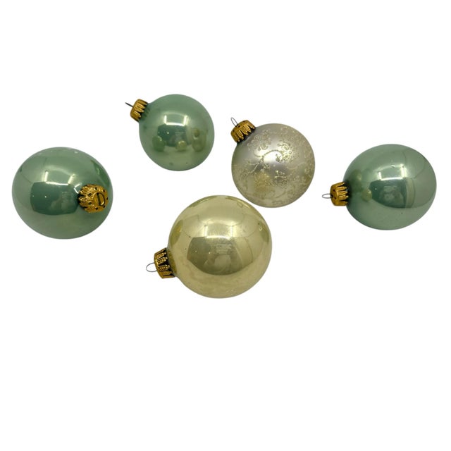 Hollywood Regency Vintage Holiday Glass Ornaments Made in Germany - Set of 11 For Sale - Image 3 of 11