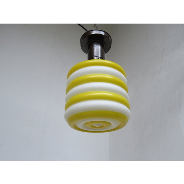 Vintage Pendant Lights in Patinated Brass, 1920s, Set of 2 For Sale - Image 12 of 18